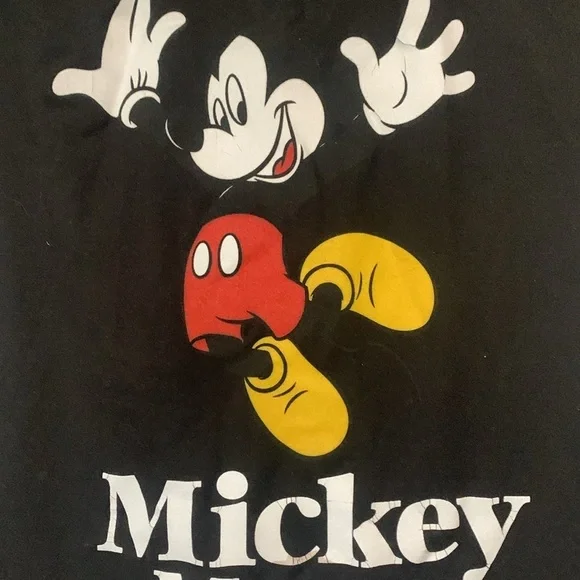 Disney Mickey Mouse Girls Size Large Black Short Sleeve Shirt - Picture 3 of 6